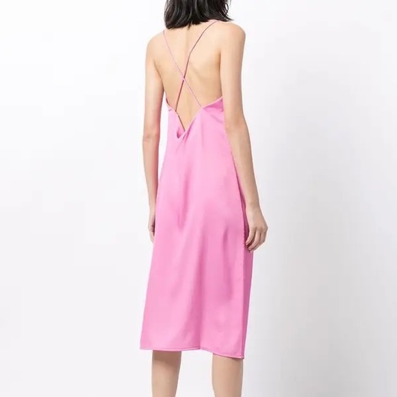 Fiorucci Flying Logo Pink Slip dress size Small - Picture 2 of 15